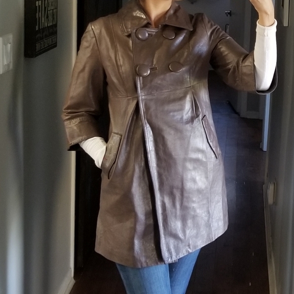 🧥VERO MODA GENUINE LEATHER COAT - Picture 8 of 16
